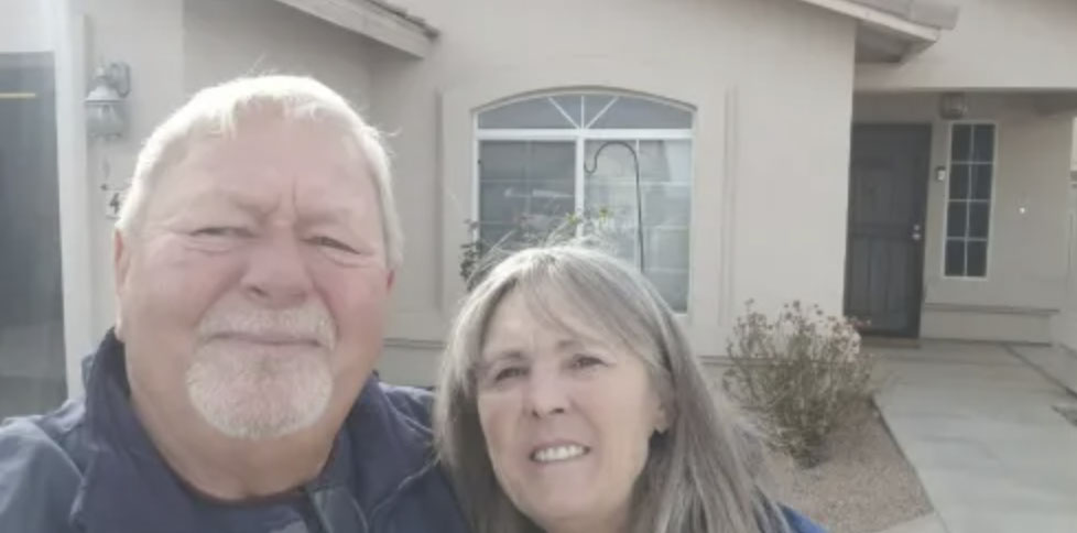 picture of Donad B. in front of a house